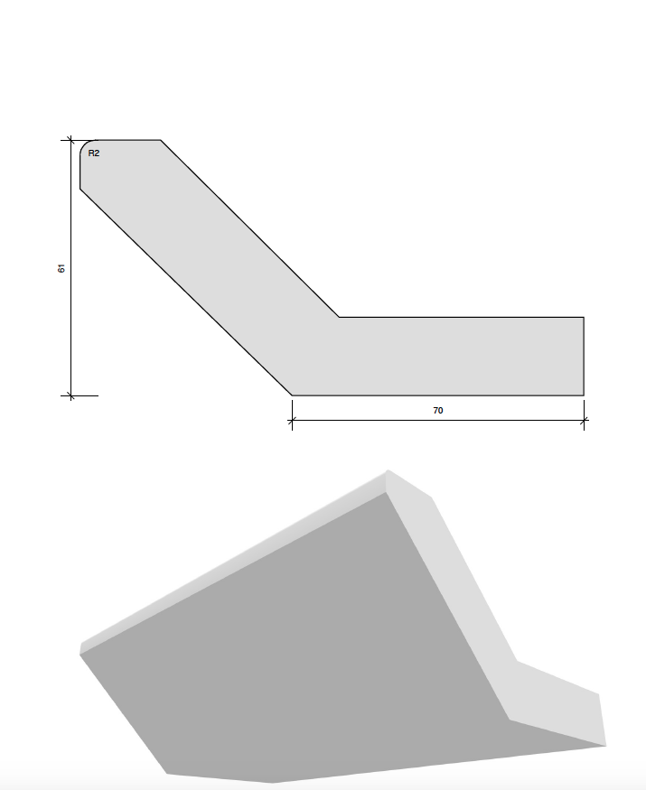 KL.2 Satijnlak ( per lengte van 3 meter )